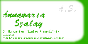 annamaria szalay business card